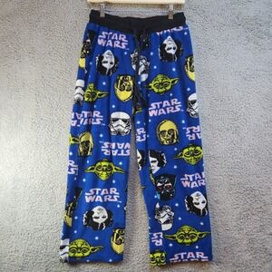 Star Wars Loungewear‎ Pajama Pants Men's Small Blue All Over Print Fleece Cozy